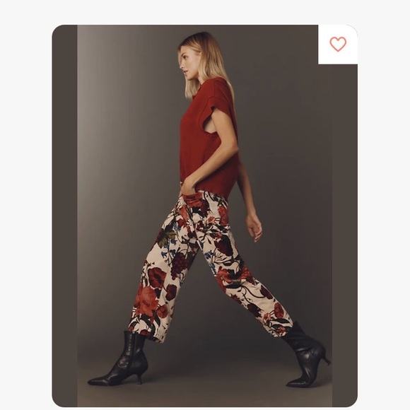 The Colette Corduroy Crop Wide-Leg Pants by Maeve - Picture 2 of 3